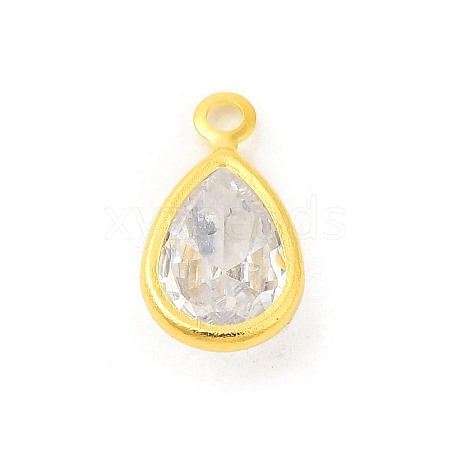 Real 18K Gold Plated Rack Plating Brass Micro Pave Cubic Zirconia Pendants Charms KK-S396-05G-1