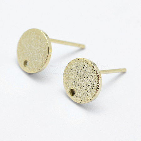 Brass Stud Earring Findings LS-KK-F728-22G-NF-1