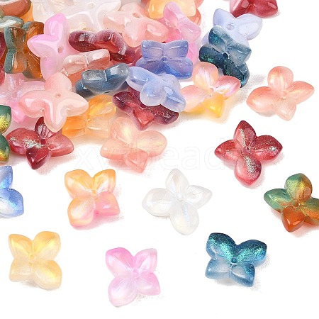 Two Tone Transparent Glass Beads GL-CBAB80E-01-1