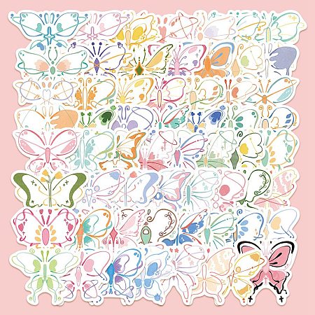 PVC Self Adhesive Butterfly Sticker Labels STIC-PW0015-13-1
