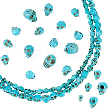 SUPERFINDINGS Synthetic Turquoise Beads Strands TURQ-FH0001-01-1