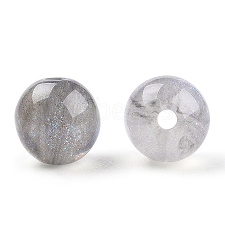 Round Imitation Cat Eye Resin Beads RESI-TAC0017-08L-1