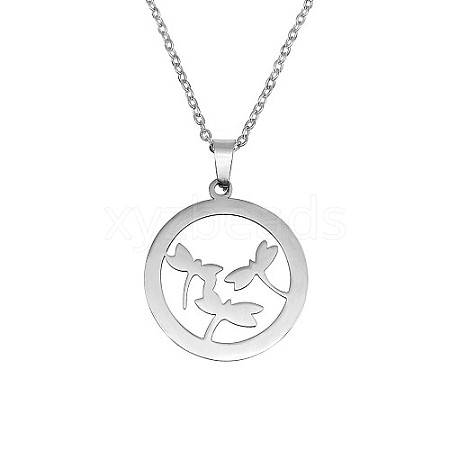 Non-Tarnish Stainless Steel Pendant Necklaces for Women DY6370-1-1