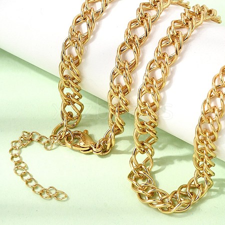 6.5MM 304 Stainless Steel Double Link Chain Necklaces for Women Men SA-CBA37BC-22G-1