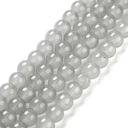 Imitation Jade Glass Beads Strands DGLA-S076-8mm-30-1