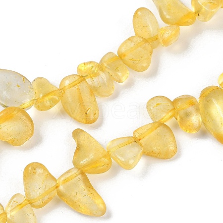 Natural Yellow Agate Nuggets Beads Strands G-B125-A13-01-1