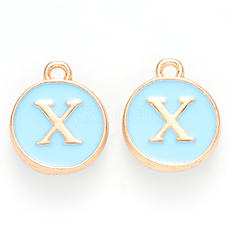 Golden Plated Alloy Enamel Charms ENAM-S118-04X-1