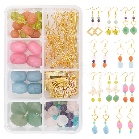 SUNNYCLUE DIY Gemstone Earring Making Kits DIY-SC0013-14-1