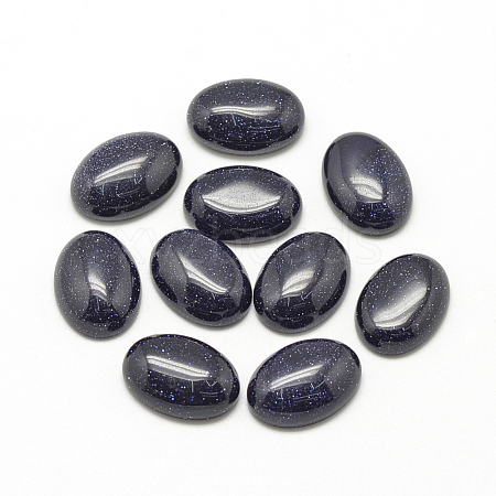 Synthetic Blue Goldstone Cabochons X-G-R415-13x18-34-1