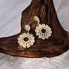 Classic and Elegant Gold Plated Earrings with Zirconia Stones UN2564-1