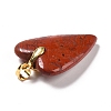 Natural Red Jasper Pendants G-E570-01G-02-3