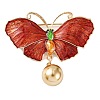 KC Gold Plated Alloy Brooches JEWB-L017-04KCG-01-1