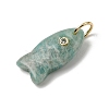 Natural Amazonite Pendants X-G-A297-01G-05-2