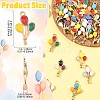 40Pcs 8 Colors Alloy Enamel Pendants ENAM-YW0006-85-3