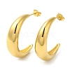 Ion Plating(IP) 304 Stainless Steel Crecent Moon Stud Earrings EJEW-B026-05G-1