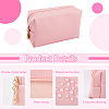 Globleland 9Pcs 3 Colors Imitation Leather Zipper Cosmetic Pouches ABAG-GL0001-01-3