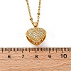 304 Stainless Steel Clear Cubic Zirconia Pendant Necklaces for Women NJEW-F334-01G-02-3