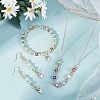 48Pcs 8 Colors Evil Eye Alloy Enamel European Beads ENAM-NB0001-50-2