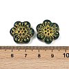 Baking Paint and Golden Metal Enlaced Glass Beads DGLA-T004-09E-3