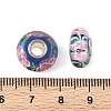 Lampwork & Brass Core European Beads LAMP-P019-01P-27-3