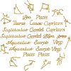 Olycraft 10 Style Twelve Constellations Word Zinc Alloy Cabochons DIY-OC0006-90-1