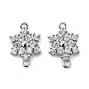 Brass Micro Pave Cubic Zirconia Connector Charms KK-L258-03A-P-1