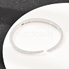 Brass Micro Pave Clear Cubic Zirconia Hinged Bangles BJEW-F528-01P-4
