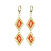 Handmade Glass Seed Beads Leverback Earrings EJEW-MZ00368-01-2