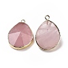 Natural Rose Quartz Pendants G-I207-14M-G-2