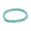 Synthetic Turquoise Beaded Stretch Bracelets BJEW-A117-B-14-2