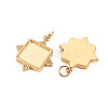 Ion Plating(IP) 304 Stainless Steel Pendant Cabochon Settings LS-STAS-S116-146G-2