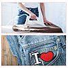 12Pcs Heart with Letter I Pattern Polyester Embroidery Iron on Applique Patch PATC-FG0001-63-4