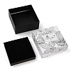 Flower Print Cardboard Paper Jewelry Storage Boxes CON-P022-01C-2