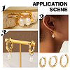 9 Pairs 3 Styles 304 Stainless Steel Huggie Hoop Earrings EJEW-BBC0002-31-6