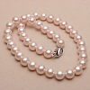 Dyed Shell Pearl Round Beaded Necklaces for Women WG18377-30-1