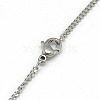 Tarnish Resistant Trendy Unisex 201 Stainless Steel Twisted Chain Necklaces NJEW-L043-44P-3