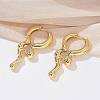 Rack Plating Brass Melting Drop Hoop Earrings for Women X-EJEW-Z019-19G-2