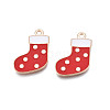 Christmas Alloy Enamel Pendants X-ENAM-Q442-63B-2