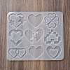 Heart Earrings Pendants DIY Silicone Mold DIY-Q033-06B-3