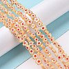 Handmade Millefiori Glass Bead Strands LAMP-J035-6mm-77-4