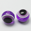 Round Evil Eye Resin Beads RESI-R159-8mm-06-1