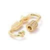 Brass Micro Pave Clear Cubic Zirconia Keychain Clasps ZIRC-TAC0005-02B-G-3