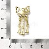 Rack Plating Brass Micro Pave Cubic Zirconia Pendants KK-M014-07G-3