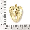 Rack Plating Brass with Cubic Zirconia Pendants KK-Z086-14G-01-3