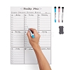 Magnetic Dry Erase Weekly Calendar for Fridge AJEW-E043-06-2