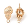 Ocean Style Brass Stud Earring Findings KK-N256-09B-G-2