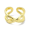 Brass Open Cuff Ring RJEW-B051-35G-2