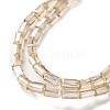 Electroplate Transparent Glass Beads Strands Pearl Luster Plated EGLA-H106-01A-PL02-3