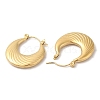 Ion Plating(IP) 304 Stainless Steel Thick Hoop Earrings EJEW-Z022-08G-2