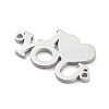 304 Stainless Steel Connector Charms STAS-P332-10P-2
